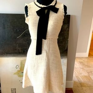 Zara tweed dress with bow